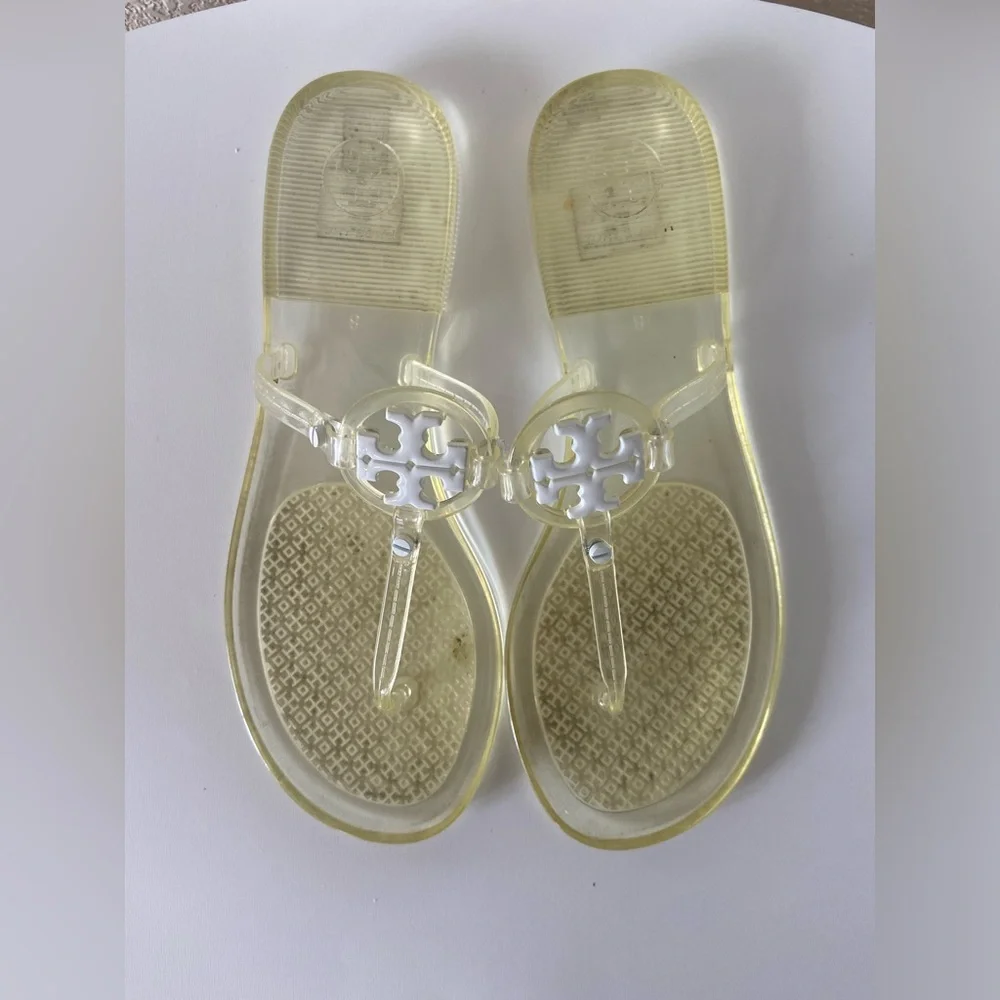 Tory Burch Mini Miller Clear Jelly Thong Sandal Women Size 6 - Picture 2 of 3